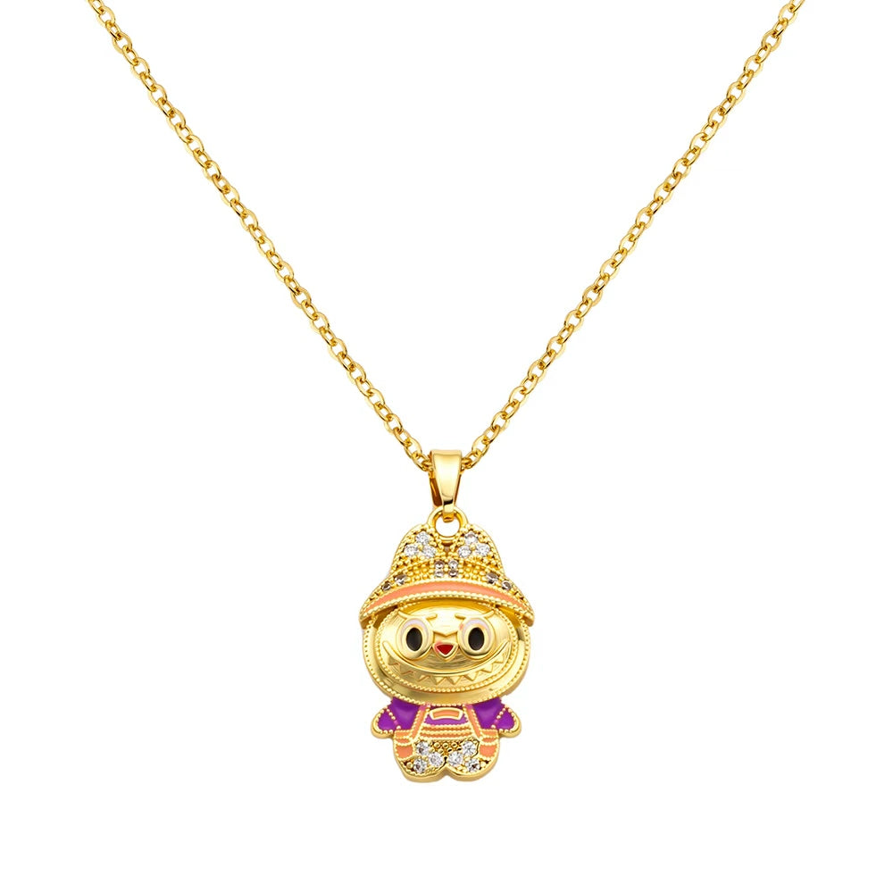 bts x Labubu Bejeweled Pendant Necklace-4