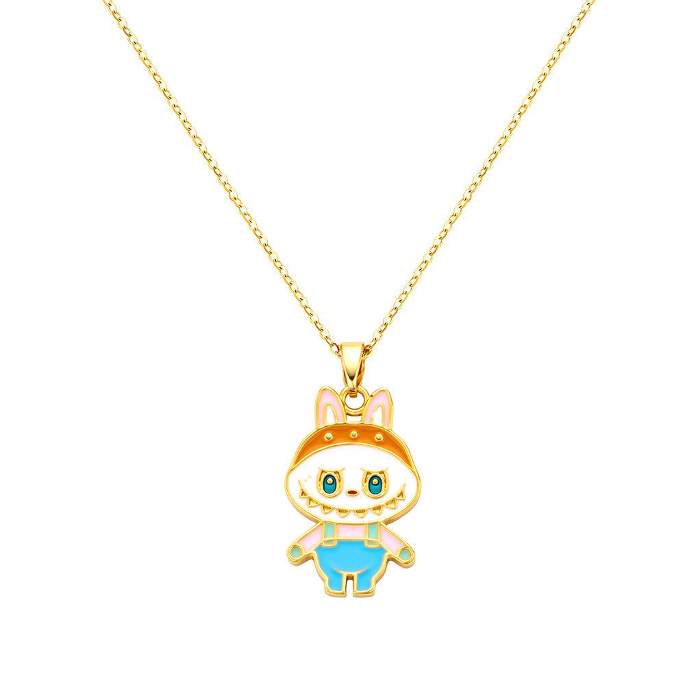 bts x Labubu Cloudy Day Gold Necklace-0